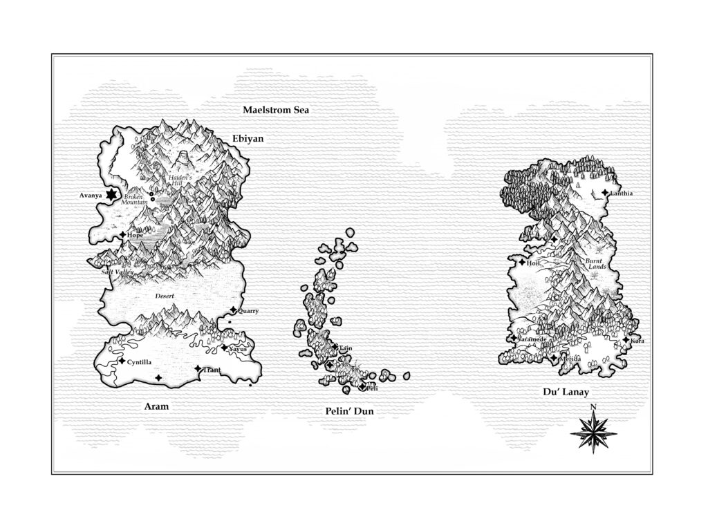 Map of Aram, Pelin' Dun, and Du' Lanay.